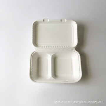 9x6''-1000ml 2-compartment food container-L